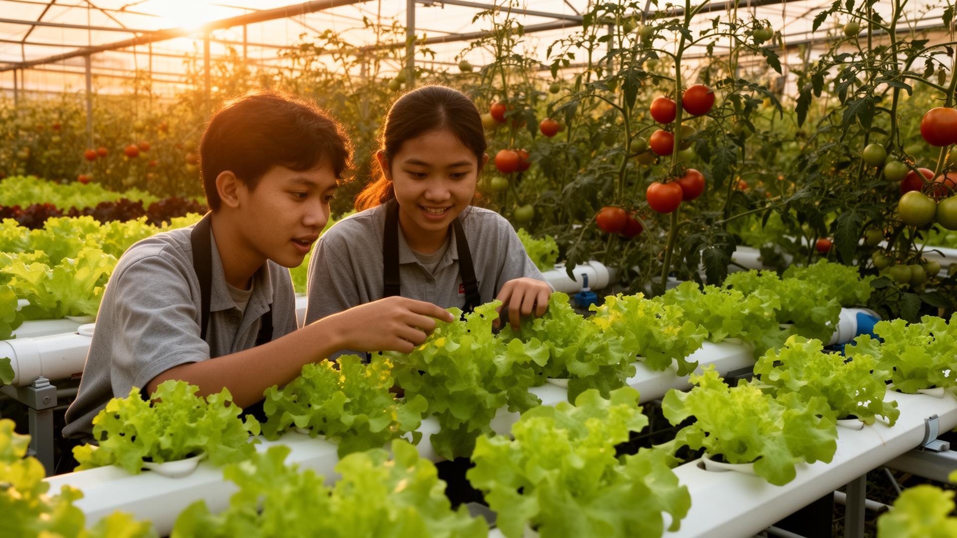 Mahasiswa POLIJE Jember di kebun hidroponik TEFA